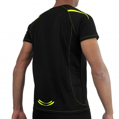 MAILLOT RUNNING - SILA PRIME NOIR - Manches courtes