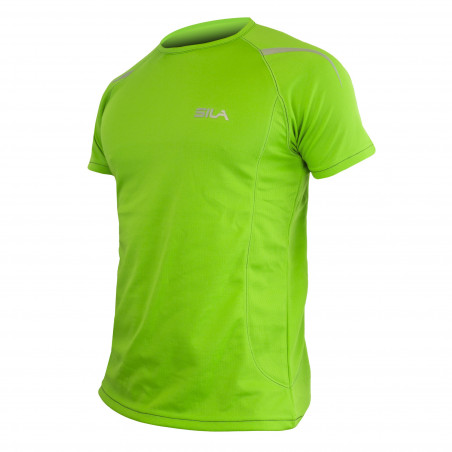 MAILLOT RUNNING - SILA PRIME VERT - Manches courtes