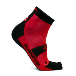 CHAUSSETTES TECHNICS SILA - Courtes ROUGE / NOIR