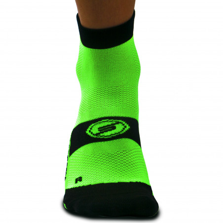 CHAUSSETTES TECHNICS SILA - Courtes VERT FLUO / NOIR