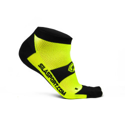 CHAUSSETTES TECHNICS SILA - Courtes JAUNE FLUO / NOIR