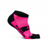 SOCQUETTES TECHNICS SILA - ROSE FLUO / NOIR