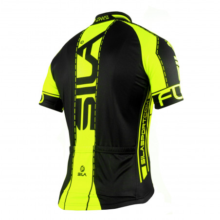 MAILLOT FLUO STYLE 3 JAUNE Manches courtes