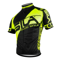 MAILLOT FLUO STYLE 3 JAUNE Manches courtes