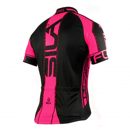 MAILLOT FLUO STYLE 3 ROSE Manches courtes