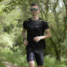 MAILLOT RUNNING - SILA PRIME NOIR - Manches courtes