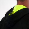 SWEAT À CAPUCHE SILA PRIME NOIR/JAUNE FLUO