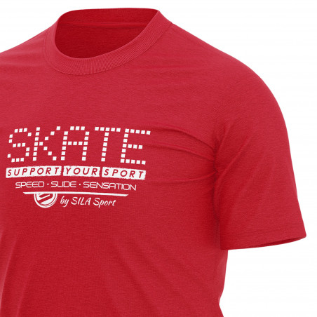 T-SHIRT SILA SKATE SUPPORT RED