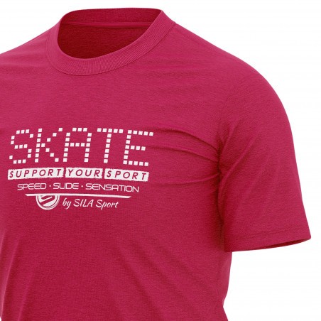 T-SHIRT SILA SKATE SUPPORT PINK