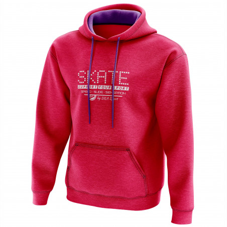 SWEAT À CAPUCHE SILA SKATE SUPPORT ROSE - FEMME