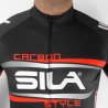 MAILLOT SILA CARBON STYLE 2 ROUGE - Manches courtes