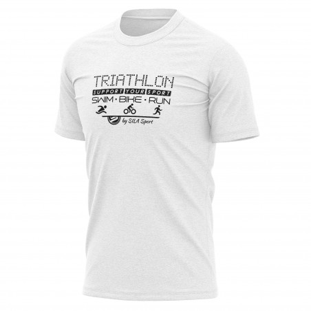 T-SHIRT SILA TRIATHLON SUPPORT WHITE