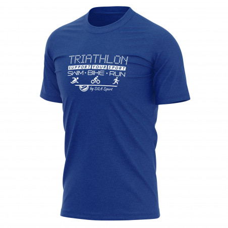 T-SHIRT SILA TRIATHLON SUPPORT BLUE