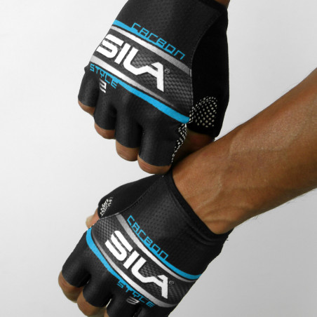 SHORT GLOVES SILA - CARBON STYLE 2 BLUE