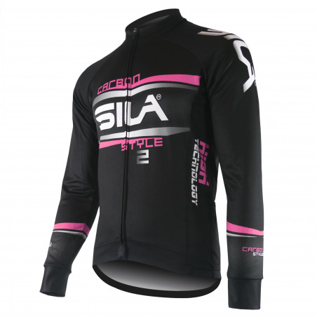 JERSEY/JACKET MID-SEASON SILA CARBON STYLE 2 PINK-long sleeves