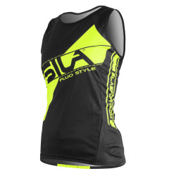 RUNNING WOMAN SLEEVELESS JERSEY SILA FLUO STYLE 3 YELLOW