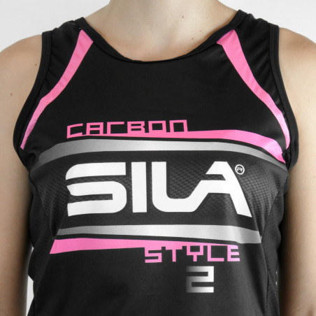 DÉBARDEUR RUNNING FEMME - SILA CARBON STYLE 2 - ROSE