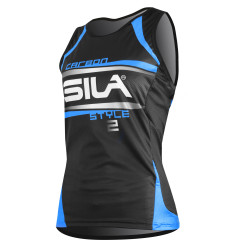 DÉBARDEUR RUNNING FEMME - SILA CARBON STYLE 2 - BLEU