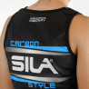 RUNNING WOMAN SLEEVELESS JERSEY SILA CARBON STYLE 2 - BLUE