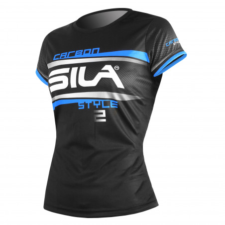 MAILLOT RUNNING FEMME - SILA CARBON STYLE 2 - BLEU - Mc