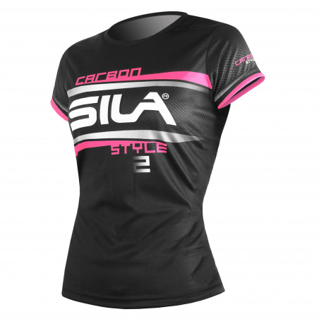 MAILLOT RUNNING FEMME - SILA CARBON STYLE 2 - ROSE - Mc