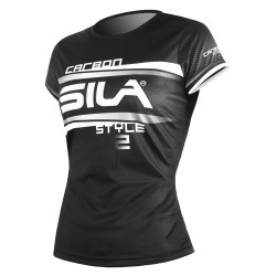 RUNNING WOMAN JERSEY SILA CARBON STYLE 2 - WHITE - Ss