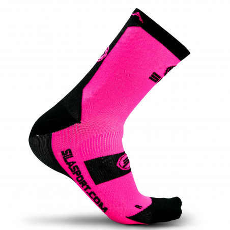 SOCKS TECHNICS SILA - FLUO PINK / BLACK