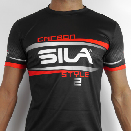 MAILLOT RUNNING HOMME - SILA CARBON STYLE 2 - ROUGE - Mc