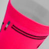 CHAUSSETTES RACING SILA - Mi-hautes ROSE FLUO / NOIR