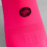 CHAUSSETTES RACING SILA - Mi-hautes ROSE FLUO / NOIR