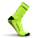 CHAUSSETTES RACING SILA - Mi-hautes JAUNE FLUO / NOIR