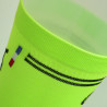CHAUSSETTES RACING SILA - Mi-hautes JAUNE FLUO / NOIR