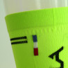 MEDIUM HEIGHT SOCKS SILA RACING - FLUO YELLOW / BLACK