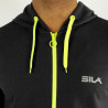 VESTE À CAPUCHE SILA PRIME NOIR/JAUNE FLUO