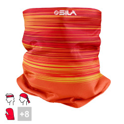 BANDANA NECK multifunction SILA - RACER Red / Orange