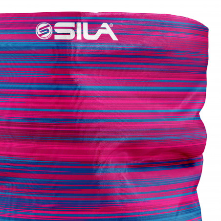 BANDANA NECK multifunction SILA - RACER Pink / Blue