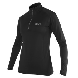 RUNNING WOMEN JERSEY SILA PRIME BLACK - Long sleeves