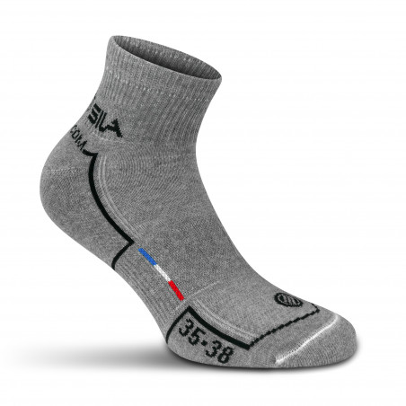 CHAUSSETTES COMFORT SILA - Courtes GRIS / NOIR