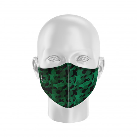 Masque de Protection SILA CAMO VERT - Réutilisable et lavable