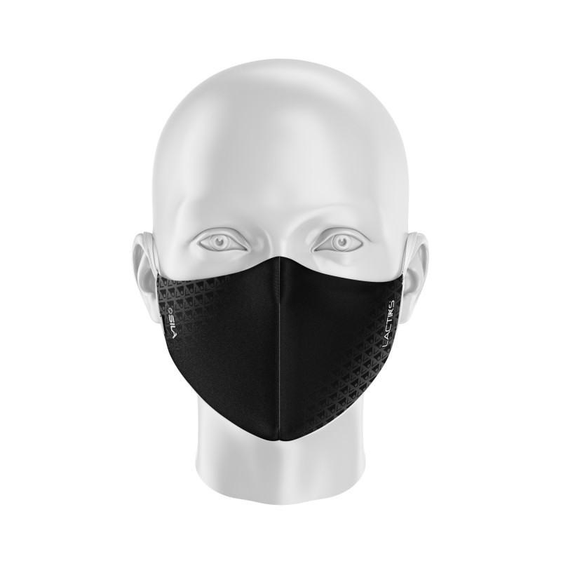 Masque tissu SILA LACTIKS NOIR - Forme Coquille - Filtration 3