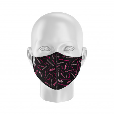 Masque de Protection SILA SAFE ROSE - Réutilisable et lavable