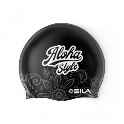 SWIMMING CAP SILA ALOHA STYLE - BLACK