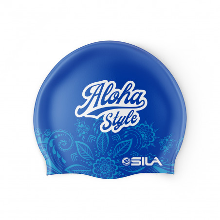 SWIMMING CAP SILA ALOHA STYLE - BLUE