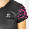 MAILLOT RUNNING FEMME VORTEX NOIR-ROSE