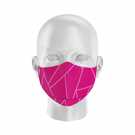 Masque de Protection SILA GLASS ROSE - Forme Ergo - 2 couches - Réutilisable et lavable