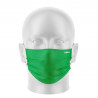LOT Masques de Protection PRIME Vert - forme plate - 2 couches - Réutilisable et lavable