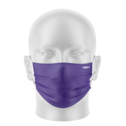 LOT Masques de Protection PRIME Violet - forme plate - 2 couches - Réutilisable et lavable