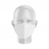 LOT Masques de Protection PRIME Blanc - Forme Ergo - 2 couches - Réutilisable et lavable