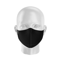 LOT Masques de Protection PRIME Noir - Forme Ergo - 2 couches - Réutilisable et lavable