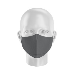 LOT Masques de Protection PRIME Gris - Forme Ergo - 2 couches - Réutilisable et lavable